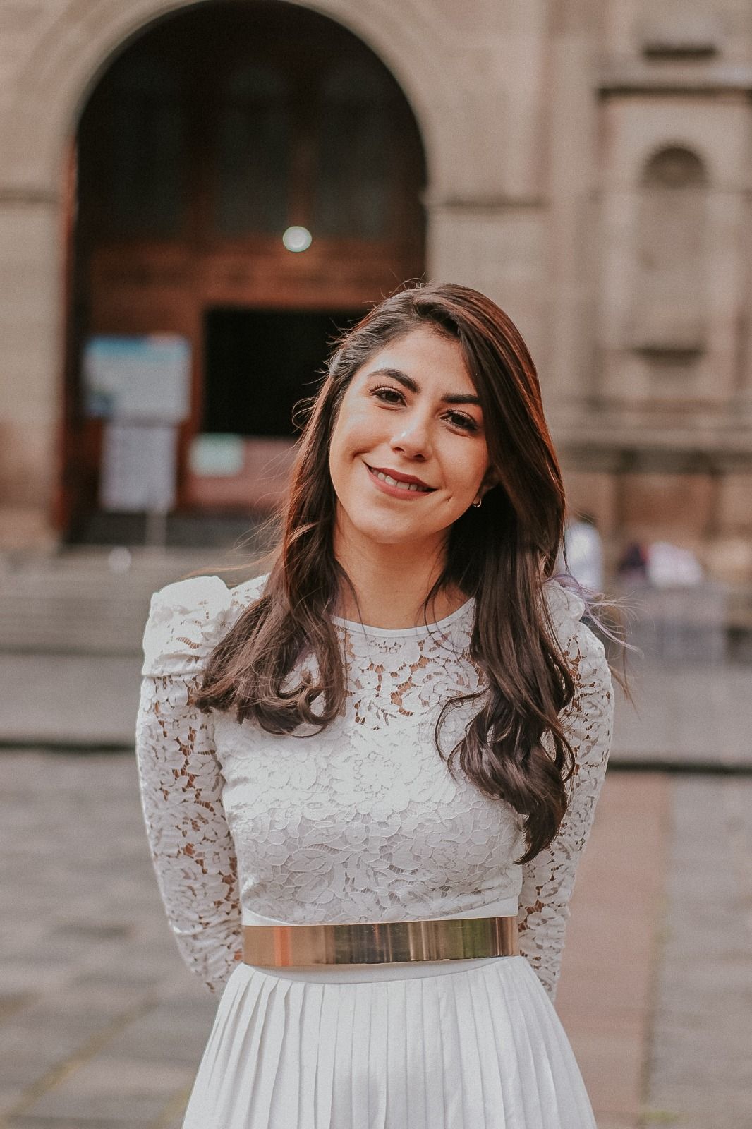 Retrato de la novia poco antes de comenzar la boda